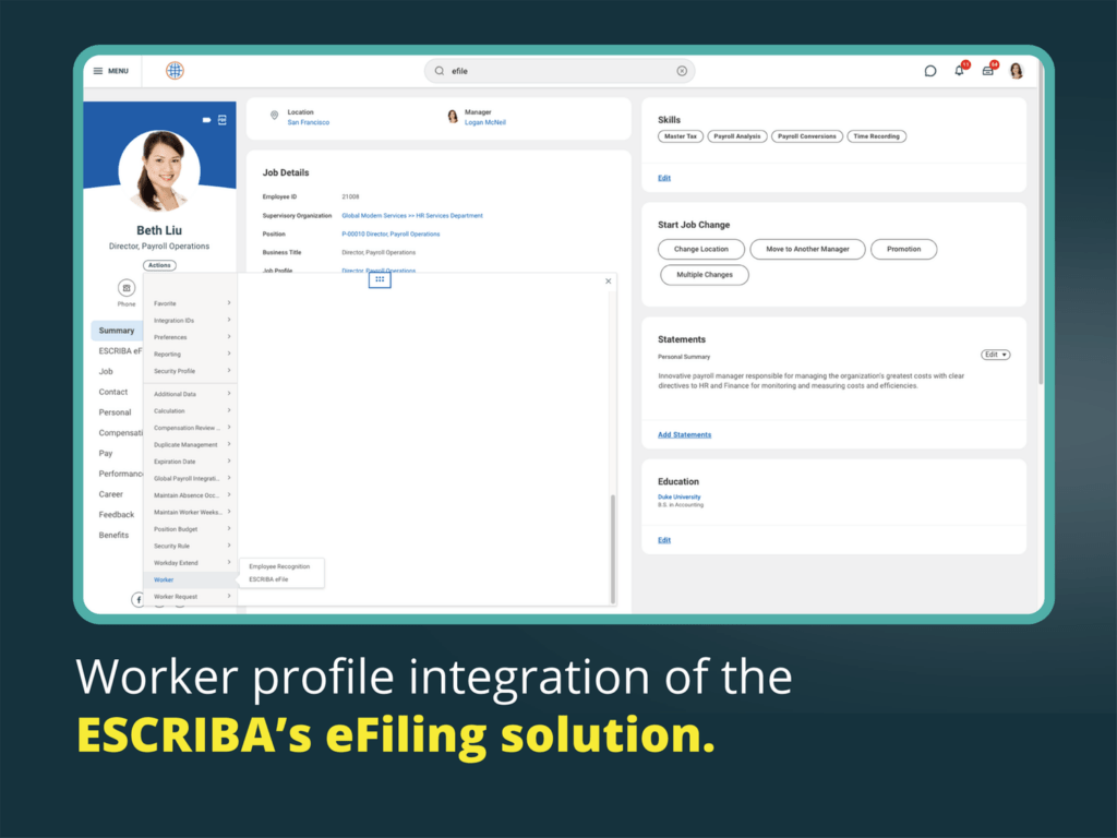Mitarbeiterdokumente können direkt in der digitalen Personalakte von ESCRIBA abgelegt werden